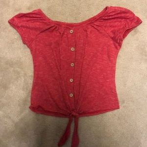 Red Off the shoulder Top